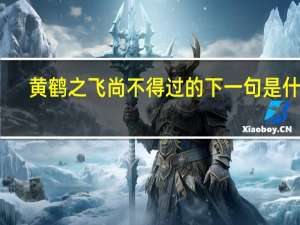 黄鹤之飞尚不得过的下一句是什么