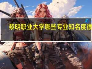黎明职业大学哪些专业知名度很高