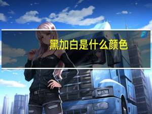 黑加白是什么颜色