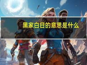 黑家白日的意思是什么
