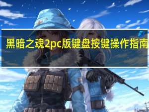 黑暗之魂2pc版键盘按键操作指南介绍_黑暗之魂2pc版键盘按键操作指南是什么