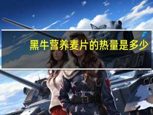 黑牛 营养麦片的热量是多少