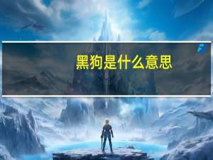 黑狗是什么意思