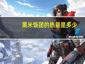 黑米饭团的热量是多少