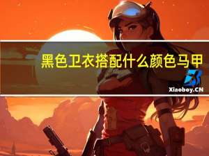 黑色卫衣搭配什么颜色马甲