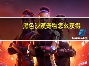 黑色沙漠宠物怎么获得