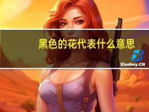 黑色的花代表什么意思（黑色的花）