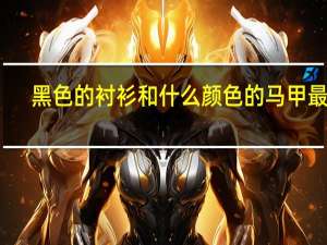 黑色的衬衫和什么颜色的马甲最配