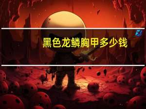 黑色龙鳞胸甲多少钱（黑色龙鳞胸甲）