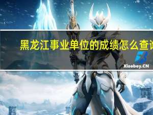 黑龙江事业单位的成绩怎么查询