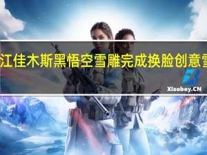 黑龙江佳木斯黑悟空雪雕完成换脸 创意雪雕引关注