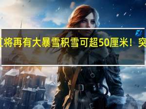 黑龙江将再有大暴雪 积雪可超50厘米！突破历史极值