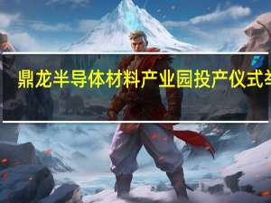 鼎龙（仙桃）半导体材料产业园投产仪式举行
