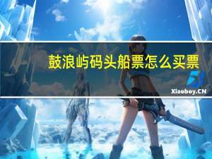 鼓浪屿码头船票怎么买票