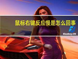 鼠标右键反应慢是怎么回事（鼠标右键反应迟钝是什么原因）