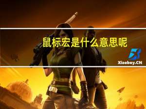 鼠标宏是什么意思呢（鼠标宏是什么意思）