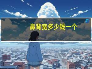 鼻背宽多少钱一个(鼻背宽怎么化妆)