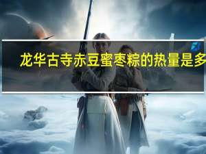 龙华古寺 赤豆蜜枣粽的热量是多少