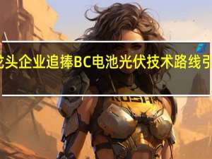 龙头企业追捧BC电池光伏技术路线引发热议