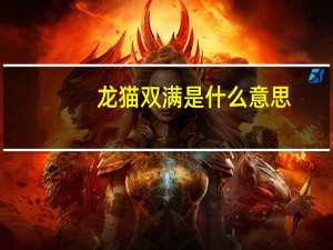 龙猫双满是什么意思