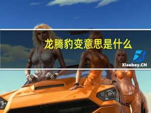 龙腾豹变意思是什么