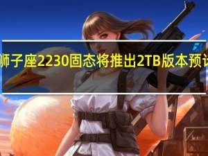 ，Leo狮子座2230固态将推出2TB版本预计月底上市