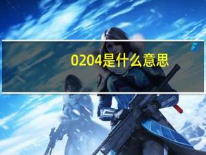 0204是什么意思（0204是什么意思快手）