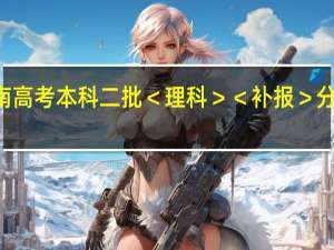 07年河南高考本科二批＜理科＞＜补报＞分数线是多少啊