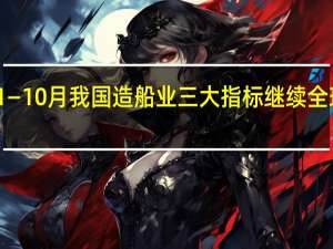 1—10月我国造船业三大指标继续全球领跑