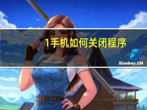 1手机如何关闭程序