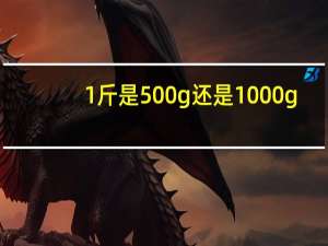 1斤是500g还是1000g