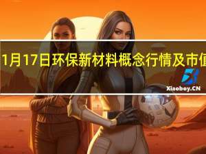 1月17日环保新材料概念行情及市值查询