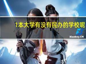 1本大学有没有民办的学校呢