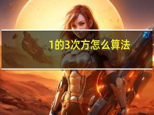 1的3次方怎么算法