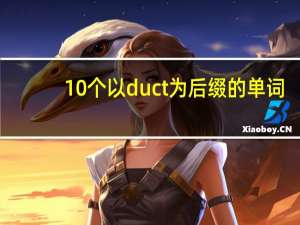 10个以duct为后缀的单词