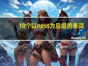 10个以ness为后缀的单词