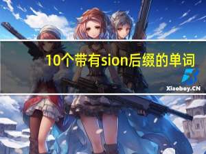 10个带有sion后缀的单词