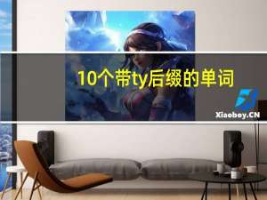 10个带ty后缀的单词