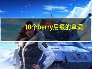 10个berry后缀的单词