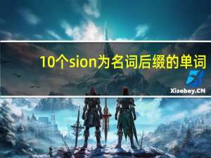 10个sion为名词后缀的单词
