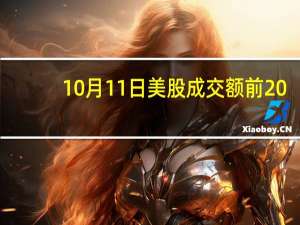 10月11日美股成交额前20：特斯拉第2000万个4680电池下线