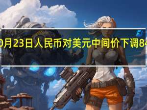10月23日人民币对美元中间价下调84个基点
