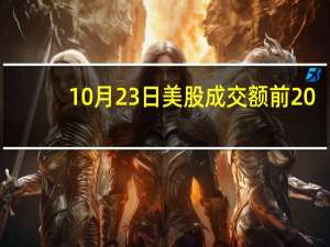 10月23日美股成交额前20：iPhone 15上市月余全系价格大跳水