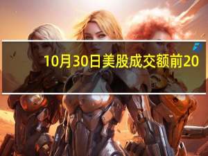 10月30日美股成交额前20：特斯拉创5月以来新低其供应商称北美市场需求正在放缓