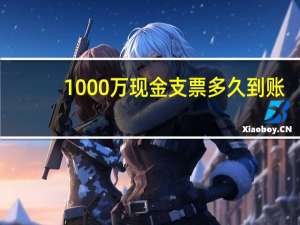 1000万现金支票多久到账