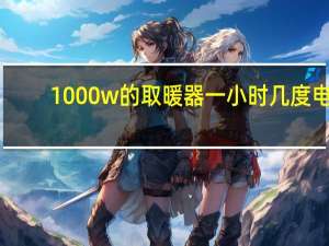 1000w的取暖器一小时几度电