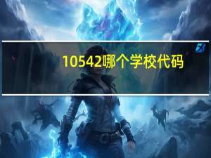 10542哪个学校代码