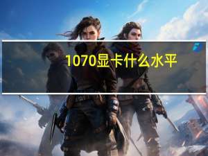 1070显卡什么水平（1070显卡）