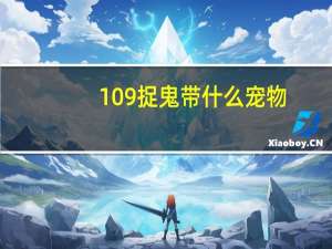 109捉鬼带什么宠物