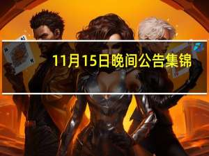 11月15日晚间公告集锦：汇纳科技：公司算力服务业务产生营业收入非常小